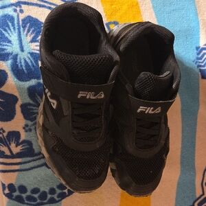 Fila Kids Black Mesh Sneakers